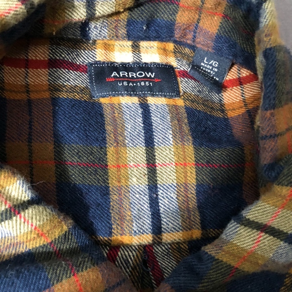 Vintage Arrow flannel mens large vintage - Picture 3 of 4
